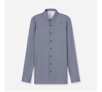 Businesshemd OLYMP "OLYMP Luxor 24/Seven, modern fit, New Kent", Herren, Gr. 44, Normaler Arm, grau (marine), 92% Baumwolle, 8% Elasthan, Hemden (66574467-44) marine