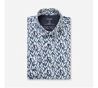 Businesshemd OLYMP "OLYMP Luxor 24/Seven, modern fit, New Kent", Herren, Gr. 44, Normaler Arm, marine, 92% Baumwolle, 8% Elasthan, Hemden (37920237-44) marine