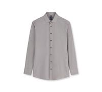 Businesshemd OLYMP "OLYMP Luxor 24/Seven, Modern Fit, Global Kent", Herren, Gr. 47, Normaler Arm, grau (caramel), 64% Baumwolle, 27% Polyester, 9% Elasthan, Hemden (90528936-47) caramel