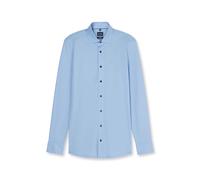 OLYMP Herren Langarm-Oberhemd 120264 Modern Fit Single Jersey New Kent Hellblau Größe 42