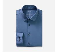 OLYMP Luxor 24/Seven, atmungsaktives Stretch Hemd aus Jersey, modern fit, Blau, Kent, 40 (1202641740)