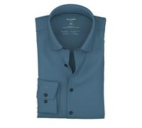 OLYMP Luxor 24/Seven, atmungsaktives Stretch Hemd aus Jersey, modern fit, Blau, Kent, 44 (1202641744)