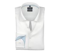 Businesshemd OLYMP "OLYMP Luxor 24/Seven, modern fit, New Kent", Herren, Gr. 40, Normaler Arm, weiß, 64% Baumwolle, 27% Polyester, 9% Elasthan, Hemden (68455123-40) weiß