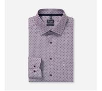 Businesshemd OLYMP "OLYMP Luxor, modern fit, New Kent", Herren, Gr. 46, Normaler Arm, aubergine, 100% Baumwolle, Hemden (38297364-46) aubergine