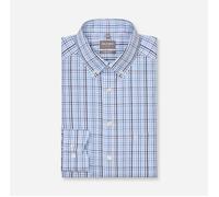 Businesshemd OLYMP "OLYMP Luxor, comfort fit, Button-down", Herren, Gr. 42, Normaler Arm, bleu, 100% Baumwolle, Hemden (77508353-42) bleu