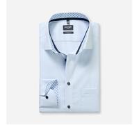 Businesshemd OLYMP "OLYMP Luxor, modern fit, New Kent mit extra langem Arm", Herren, Gr. 46, Normaler Arm, bleu, 100% Baumwolle, Hemden (97645425-46) bleu