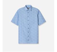 OLYMP Kurzarmhemd Herren Comfort Fit Kurzarm Baumwolle blau, 46