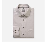 Businesshemd OLYMP "OLYMP Luxor, comfort fit, New Kent", Herren, Gr. 47, Normaler Arm, braun, 100% Baumwolle, Hemden (77537027-47) braun