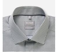 Businesshemd OLYMP "OLYMP Luxor, comfort fit, New Kent", Herren, Gr. 42, Normaler Arm, grau, grün, 100% Baumwolle, Hemden (21591728-42) grau, grün
