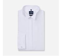 Smokinghemd OLYMP "Luxor modern fit", Herren, Gr. 44, N-Gr, weiß, Web, Obermaterial: 100% Baumwolle, Umschlagmanschette, Hemden (69927337-44) weiß