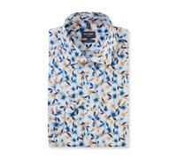 Kurzarmhemd OLYMP "Luxor modern fit", Herren, Gr. 48, N-Gr, weiß, Web, Obermaterial: 100% Baumwolle, casual, Kurzarm, Hemden, mit floralem Print (45880738-48) weiß