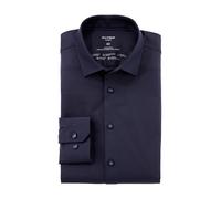 Businesshemd OLYMP "No. Six 24/Seven super slim", Herren, Gr. 38, N-Gr, blau (marine), Web, Obermaterial: 92% Baumwolle, 8% Elasthan, sehr schmal, Hemden, in bequemer Jersey-Qualität (93507611-38) mar