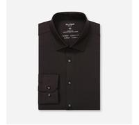Businesshemd OLYMP "No. Six 24/Seven super slim", Herren, Gr. 43, N-Gr, schwarz, Web, Obermaterial: 92% Baumwolle, 8% Elasthan, sehr schmal, Hemden, in bequemer Jersey-Qualität (64463841-43) schwarz