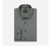 Langarmhemd OLYMP "No 6", Damen, Gr. 41, N-Gr, graugrün, Web, Obermaterial: 100% Baumwolle, unifarben, sehr schmal normal, 2-Knopf-Manschette, Hemden, Businesshemd, super slim fit, New York Kentkragen