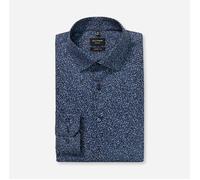 Langarmhemd OLYMP "No. 6", Herren, Gr. 44, N-Gr, marine, Web, Obermaterial: 100% Baumwolle, gemustert, sehr schmal normal, 2-Knopf-Manschette, Hemden (95511403-44) marine