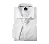 OLYMP Hemd Herren Extra Slim Fit Umschlagmanschetten Baumwoll-Stretch Weiß 39