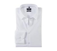 OLYMP Hemd No. 6 Super Slim Fit Baumwoll-Stretch Langarm weiß 38