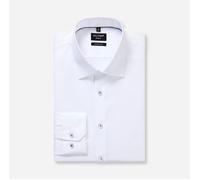 OLYMP Herren Oberhemd Langarm 251014,Einfarbig,375 No 6 six - super Slim (H16),Kent-Kragen,Weiss 00,42