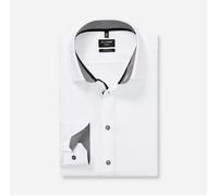 Businesshemd OLYMP "OLYMP No. Six, super slim, Urban Kent", Herren, Gr. 42, Normaler Arm, weiß, 97% Baumwolle, 3% Elastolefin, Hemden (78470918-42) weiß