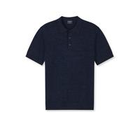 OLYMP - Poloshirt Melange-Optik blau - Gr. - L