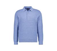 OLYMP Casual Regular Fit Strickpolo rauchblau, Einfarbig