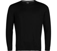OLYMP Herren Pullover Rundhals Casual.Strick,Single Jersey,Regular fit,schwarz 68,S
