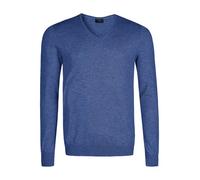OLYMP Pullover Herren Regular Fit V-Ausschnitt blau, XXL