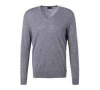 OLYMP Herren Pullover V-Ausschnitt Casual.Strick,Plain Jersey,Regular fit,Silbergrau 63,M