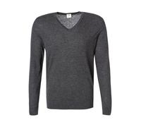 OLYMP Pullover Herren Regular Fit V-Ausschnitt grau, M