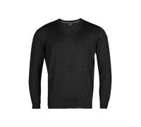OLYMP Pullover Herren Regular Fit V-Ausschnitt Merinowolle grau, L