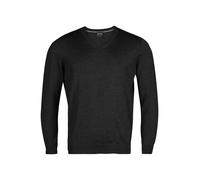 OLYMP Pullover Herren Regular Fit V-Ausschnitt Merinowolle grau, S