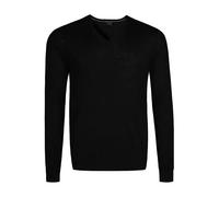 OLYMP Pullover Herren Regular Fit V-Ausschnitt schwarz, S