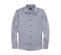 OLYMP Herren Freizeithemd Langarm Casual,Gestreift,Regular fit,Kent-Kragen,Marine 18,XL