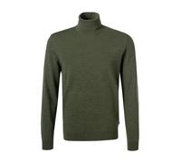 OLYMP Casual Modern Fit Rollkragenpullover oliv, Einfarbig