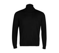 OLYMP Rollkragenpullover Herren Regular Fit Schurwolle schwarz, XXL