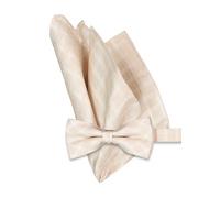 OLYMP Schleife + Einstecktuch Herren beige, One Size