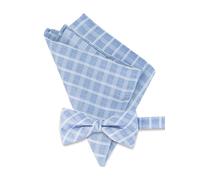 OLYMP Schleife + Einstecktuch Herren blau, One Size