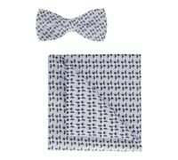 OLYMP Set Fliege, Einstecktuch bleu, Gemustert