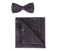 OLYMP Set Fliege, Einstecktuch grün, Bedruckt