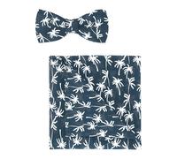 OLYMP Set Fliege, Einstecktuch marine, Gemustert