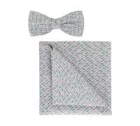 OLYMP Set Fliege, Einstecktuch mint, Gemustert