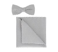 OLYMP Set Fliege, Einstecktuch natur, Gemustert