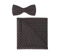 OLYMP Set Fliege, Einstecktuch pflaume, Gemustert