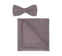 OLYMP Set Fliege, Einstecktuch pflaume, Strukturiert