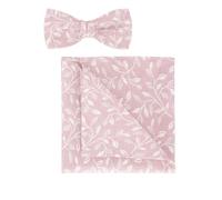 OLYMP Set Fliege, Einstecktuch rose, Gemustert