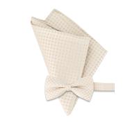 OLYMP Set Schleife + Einstecktuch Herren beige, One Size