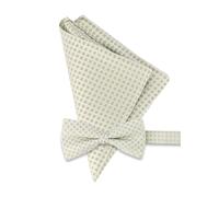 OLYMP Set Schleife + Einstecktuch Herren grau, One Size