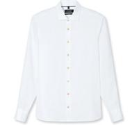OLYMP SIGNATURE Soft Business Tailored Fit Leinenhemd weiss, Einfarbig