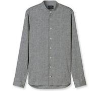 OLYMP SIGNATURE Casual Tailored Fit Leinenhemd grün, Faux-uni