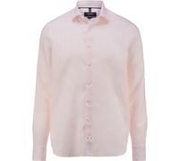 OLYMP SIGNATURE Casual Tailored Fit Leinenhemd rose, Gestreift